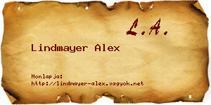 Lindmayer Alex névjegykártya